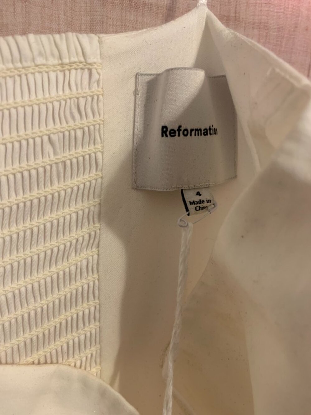 Reformation Astoria Dress White Size 4 - Picture 5 of 6